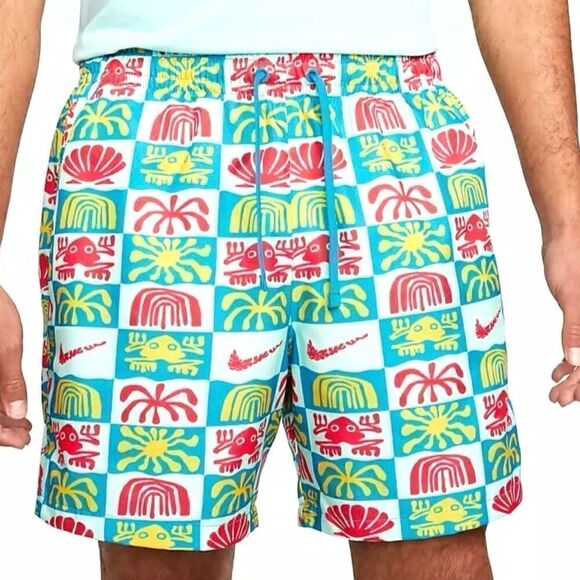 Nike Men's Woven Flow Shorts Beach Swimming Drawstring - Picture 1 of 9